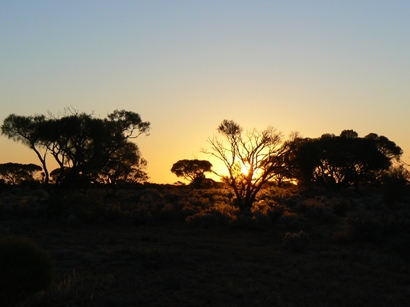 Sunset near Glendambo