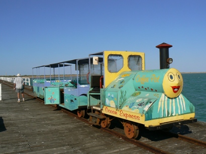 We took the Coffee Pot train to the end of the Mile Long jetty