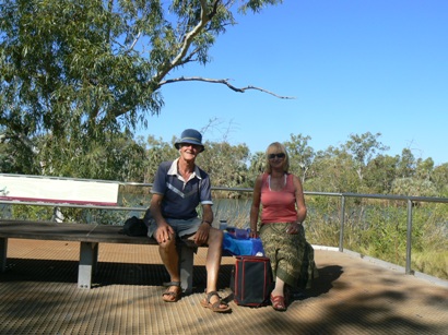 John and Judy had lunch at Deep Reach Pool before a swim