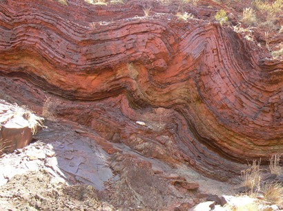 Tortured rocks at Hammersley Gorge