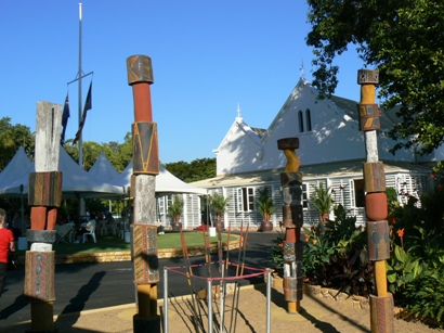 Government House, Darwin, showing indigenous artefacts