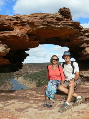 John and Judy at Nature's Window in Kalbarri NP