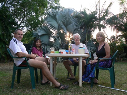 Ken, Pearl, John and Judy at their house in Palmerston