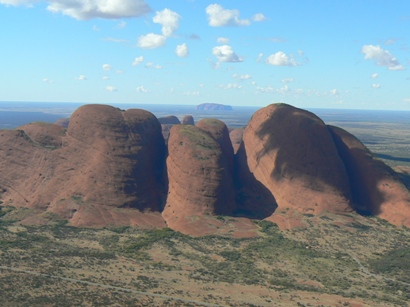Kata Tjuta and Uluru from the air