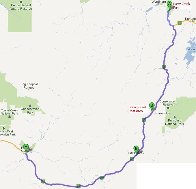 Map showing progress 4th-7th August