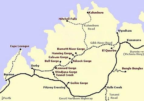 Gibb River Road Map