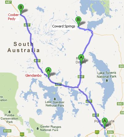 Map showing progress 17th-24th May