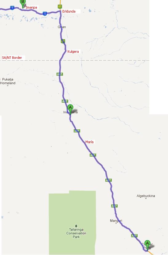 Map showing progress 27th-28th May