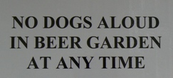 Sign No Dogs Aloud