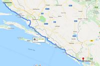 Makarska Croatia to Zelenika Montenegro