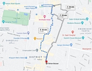 Samen Hotel to the Tehran Bazaar