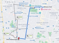 Samen Hotel to the railway station