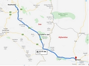 Mashhad across Iran/Afghanistan border to Herat