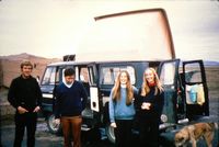 The Aussies and their Ford Thames campervan