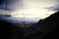 Old chair lift seen on the Wave's last trip to the mountains north of Tehran